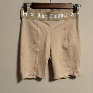 NWT Kittenish X Juicy Couture 7" Bike Shorts Beige Stretchy Knit- Size Small